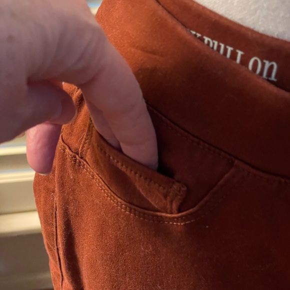 Sound Style Lucy Pull On legging pant petite small platinum stretch orange rust - Picture 5 of 16